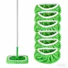 6pcs Reusable Microfiber Cleaning Pad Mops Heads with Pouch - Washable Cloths, Water-Absorbent No-Bucket Wet and Dry Clean Floors Solution for Hardwood & Tile, Easy Mopping, Compatible with Standard Mops, Home Care Supplies