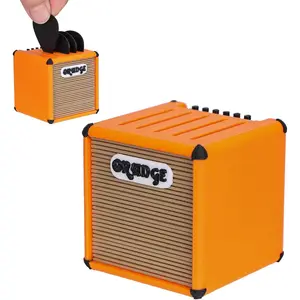 Mini Guitar Amp Pick Holder -  Printed Personalized Amp Guitar Picks Holder For 5 count, Guitar Pick Display Holder, Stylish Organizer for  Enthusiasts and Musicians(Orange)