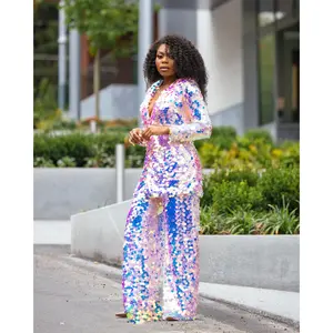 Back to Business Sequins Pants Suit