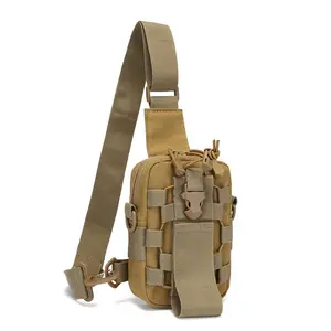 Outdoor Tactical Portable Breast Bag Multifunctional Kettle Bag Leisure Shoulder Crossbody Bag Mountaineering Cycling Travel Mobile Phone Bag