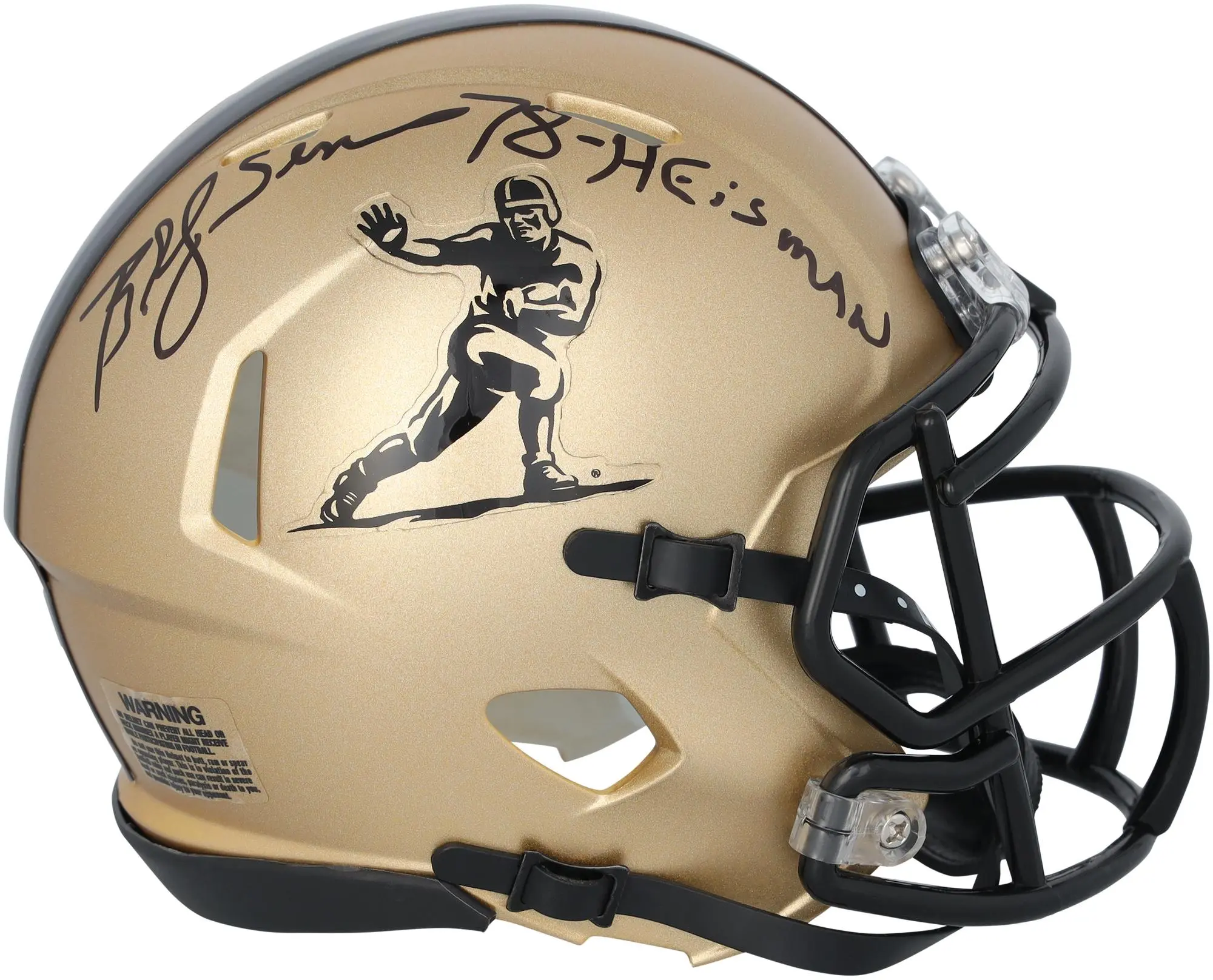 Billy Simms Oklahoma Sooners Autographed Gold Heisman Riddell Speed Mini Helmet with "78 Heisman" Inscription - Fanatics Authentic Certified
