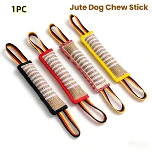 Three-Color Woven Hemp Chew Stick for Dogs, Dog Chewing Training Tool and Teeth Grinding Toy, Fun Stress Relief Accessory