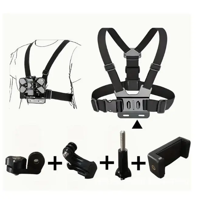 Chest strap phone clip