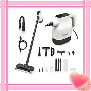 Saker EverSteam Instant-Heat Steam Cleaner for home,Handheld Steam Cleaner for Car,Portable Steam Cleaner with Mop Attachment for Deep Cleaning