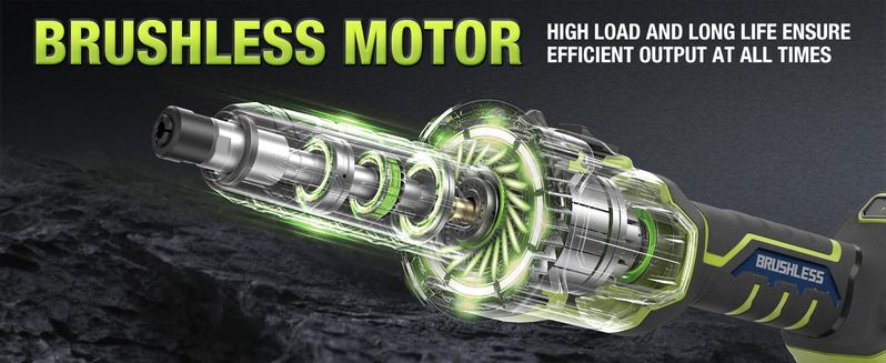 Cordless Die Grinder 6mm Collet, Brushless Power Straight Grinder with 3-Speed Modes for Metal Grinding, Polishing & Rust Removal (DG2401)