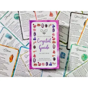 Intuitive 60 Card Crystal Deck - By Rachel Hancock - Healing Information Cards