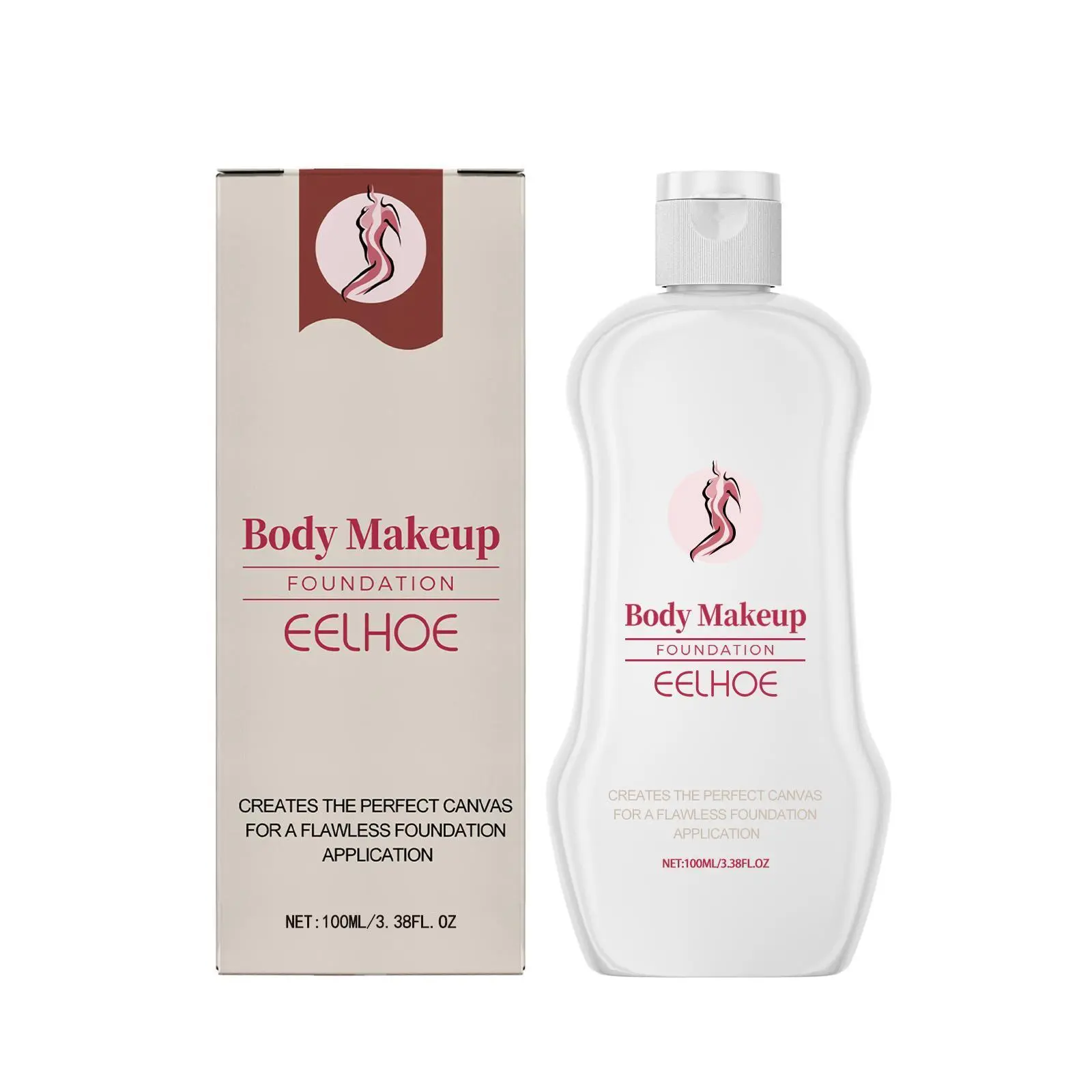 EELHOE Body Makeup Foundation, Natural and Refreshing Concealer Setting Moisturizing Daily Makeup Foundation