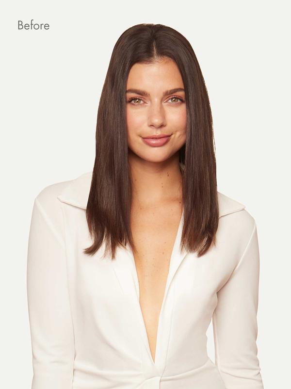 20" Seamless Chocolate Brown Clip-Ins (180g)