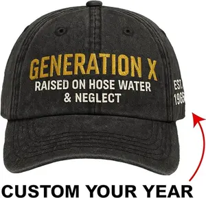 Gen X Customize Hat, Gen X Cap, Generation X Raised On Hose Water And Neglect Perfect Gift For Dad Low Profile Dad Hat-Pigment Dyed