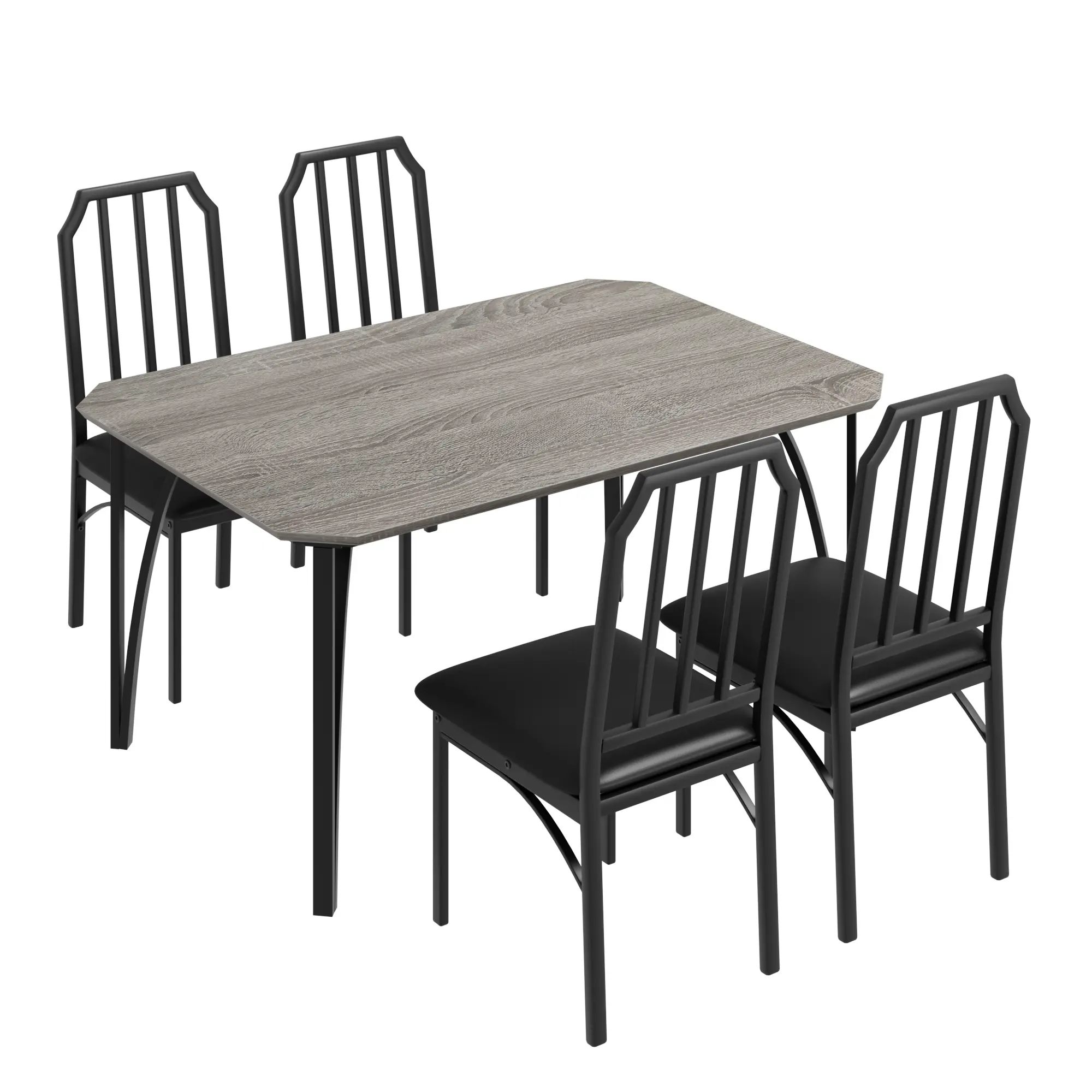 [Football Fan SeasonDeal] New Upgraded 1 MDF top chamfered dining table and chairs Furniture Sets