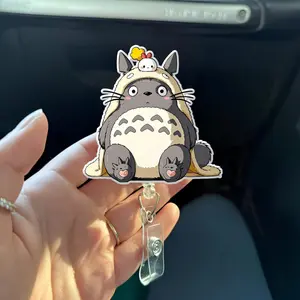 Totoro badge reel, Studio Ghibli Totoro, gifts for totoro fans - Nurse badge reel, RN, MD, critical care, ICU, emergency, healthcare, work accessory