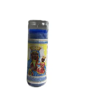 Dantor Candle - Decorative Candle with Illustrated Design Featuring Mary and Child, Ideal for Home Decor and Ornaments