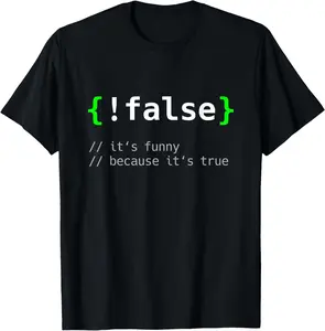 100% Cotton Classic Short-Sleeve Sporty Sports Top - Soft Garment with Funny Coding Prints, Ideal Gift for Computer Programmers, Sporty Sports Tops