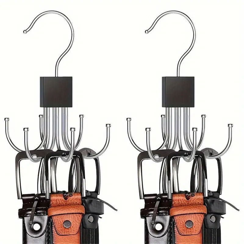 2counts Rotating 6-Claw Hook, Multifunctional Rotating Hook, Used for Coat, Hat, Scarf, Wardrobe Storage Pendant, Carry Purse Hook, Bag Storage Hook, Household Organizing Box, Bag Hanger