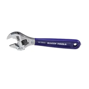 Klein Tools D86932 Slim-Jaw Adjustable Wrench, 4"
