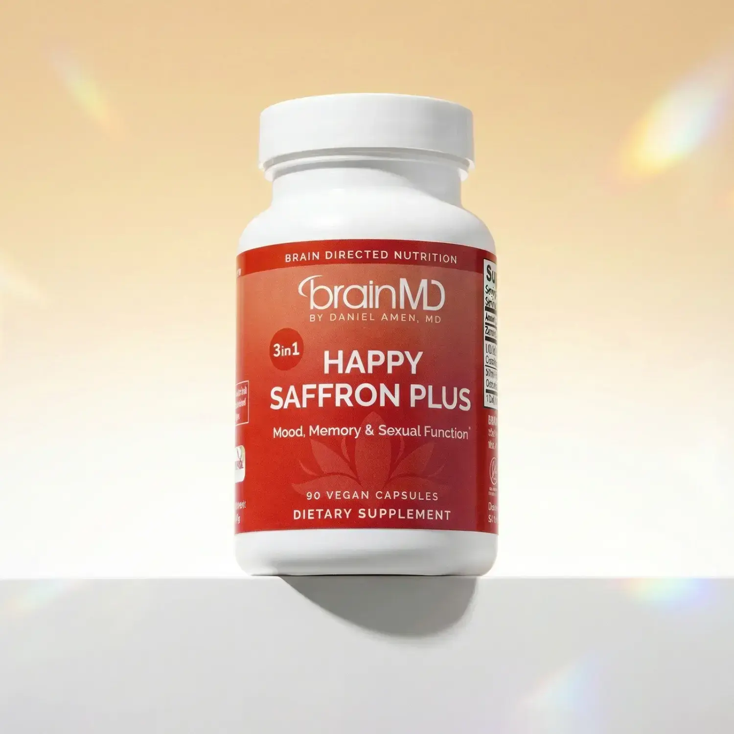 Happy Saffron Plus by BrainMD| Mood Support Supplement with Saffron, Curcumin & Zinc Natural Cognitive Function