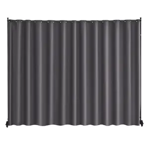 VEVOR Room Divider, Portable Panel Room Divider with Wheels Curtain Divider Stand, Freestanding Room Divider Privacy Screen for Office, Bedroom, Dining Room, Study, GraySummervibes
