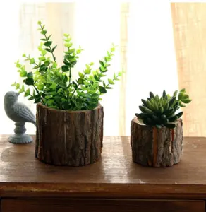 Large or Small Cutout Log Planter
