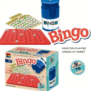 Bingo Set Manual Lucky Clover Bingo Party Game - Friends Interactive Family Fun, Classic Casual Interactive Table Games, Paper & Plastic Props, Interactive Party Games | Vivid Party Accessories