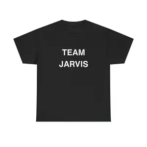TEAM JARVIS Shirt | Custom Family Reunion or Event Tee, Bold Personalized Name Shirt, Viral TikTok Gift for Team Pride | Team Jarvis Unisex Heavy Cotton Tee, Casual Wear, Gift for Friends, Comfortable Everyday T-Shirt | Ironman | AI Fabric Menswear