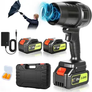 100,000 RPM Cordless Leaf Blower with 2 x 3.0Ah  &  Charger, Handheld Rechargeable Electric Blower, Turbo Jet Blower for Lawn Care, Snow, Yard &  Drying,  for Men/Father/Husband