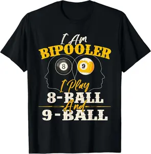 100% cotton Unisex I Am Bipooler - Snooker Game Billiards Lover Pool Player T-Shirt
