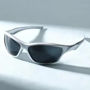 Unisex Vintage Y2K Wrap Around Sunglasses, UV400 Protection Trendy Sporty Casual Shades for Daily & Outdoor All-Season Wear