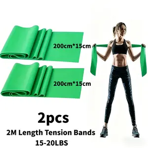 2m Rehabilitation Resistance Bands 2pcs, Stretch and Tone Major Muscles, Body Relaxation Resistance Band, Improve Strength and Flexibility