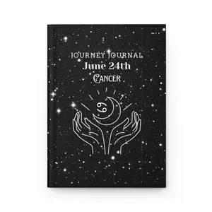 Astrology Journal for Cancer Birthdays | Personalized Journey Journal | Starry Night Planner, Gratitude Diary, Writing Notebook