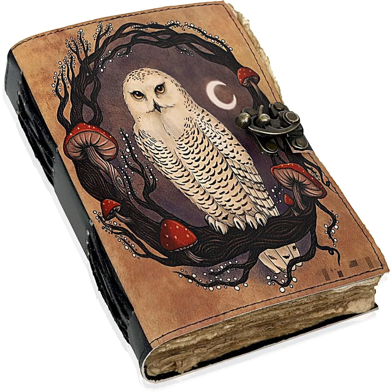 Owl Journal,  Owl Emboss Journal,  Journal for Men,  Journal for Women, 240 Pages Handmade Paper Journal,  Notebook,  Sketchbook, 9 x 6.5 Inch Journal