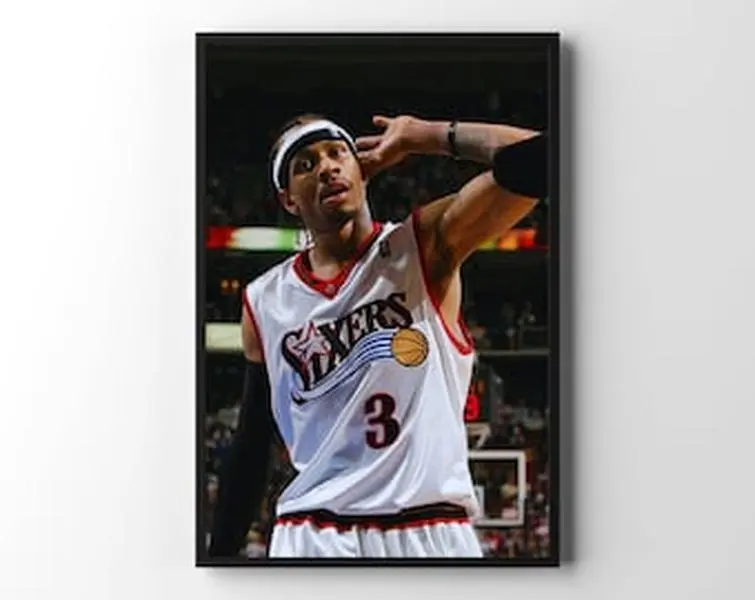 Allen Iverson, Basketball, NBA, Iverson Sixers Philly, Allen, Poster, Basketball Poster, Allen Iverson Print