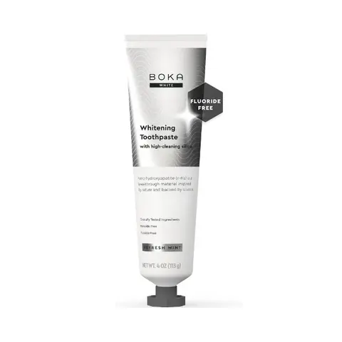 Boka Whitening Nano Hydroxyapatite Toothpaste – Refresh Mint, Fluoride-Free for Sensitive Teeth, 4oz Soothing