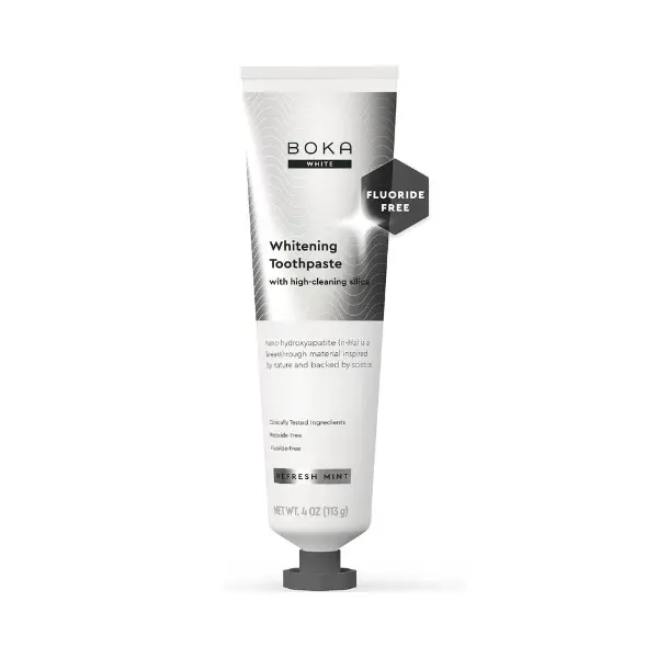 Boka Whitening Nano Hydroxyapatite Toothpaste – Refresh Mint, Fluoride-Free for Sensitive Teeth, 4oz Soothing