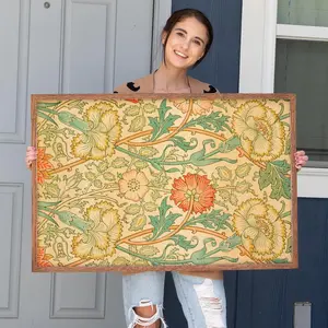 William Morris Poppy | Sunken Framed Panel
