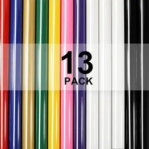 Htv Heat Transfer Vinyl for T-Shirts, 12" X 10", 13 Sheets, Perfect for Silhouette Cameo or Heat Press, 9 Different Colors