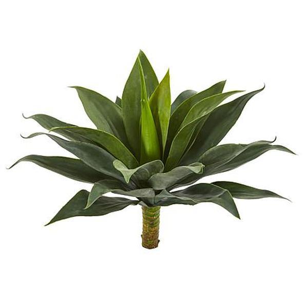 Nearly Natural 19 in. Large Agave Artificial Plant (Set of 2)