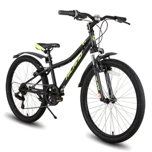 HILAND 24 Inch Mountain Bike Age 7-15 Years Old Front Suspension Fork Kids' Bicycles Multiple Colors bmx