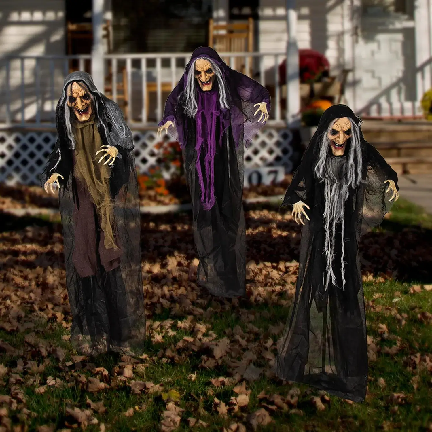Halloween Creepy Old Witches Yard Decoration Set - 3.6 Ft., 3 Pcs