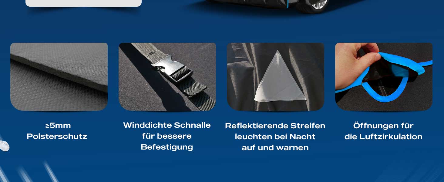 Hail Protector Car Cover, Outdoor Anti Hail Car Covers Thick Multi-Layered EVA, Hail Proof Car Cover Waterproof All Weather, Hail Protection Padded Fit Sedan/Coupe/SUV/Jeep