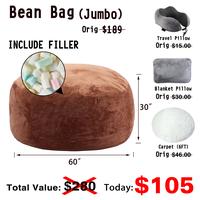 Jumbo Brown(Incl. Filler U-pillow Blanket Carpet)