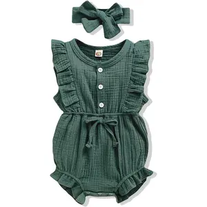 Newborn Infant Baby Girl Clothes Rompers Summer Jumpsuits Short Sleeve Romper Infant Baby Clothes Girl