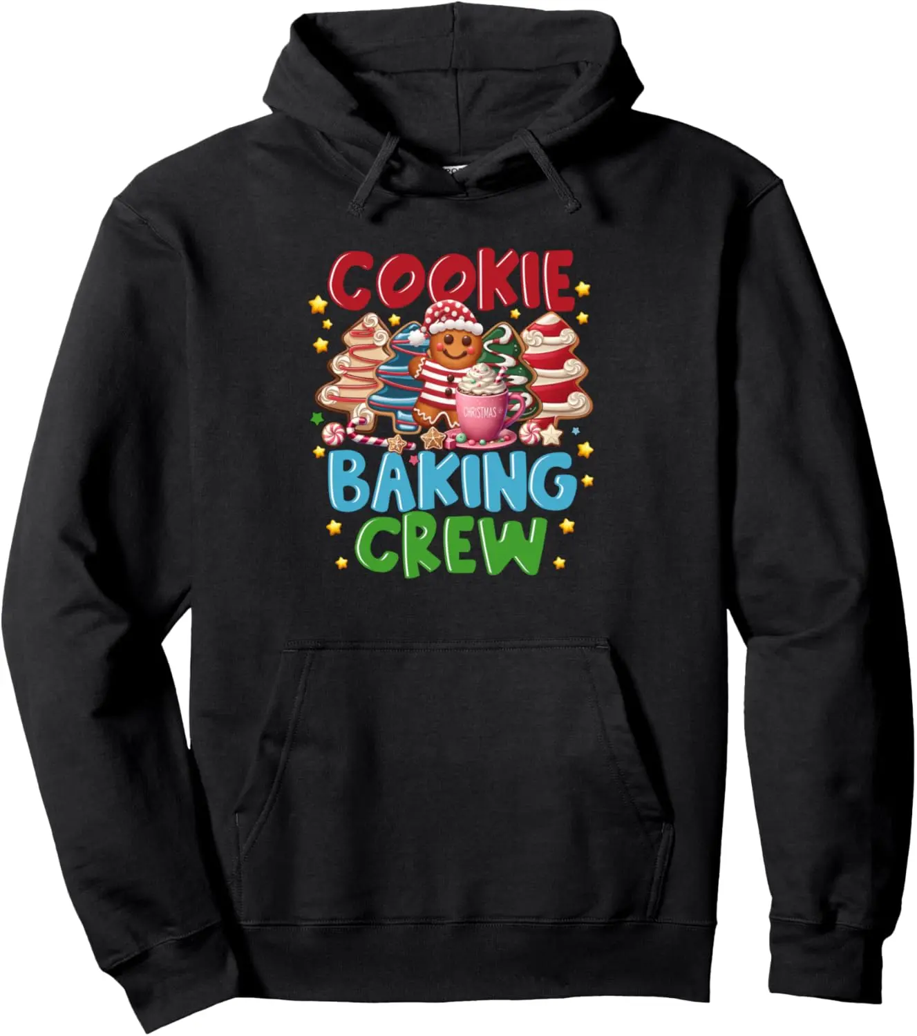 Cookie Baking Crew Funny Baking Baker Merry Christmas Xmas Pullover Hoodie