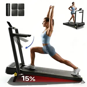 【Mother‘s Day】YPOO 15% Incline Treadmill with Side Handrails,  Foldable Treadmill Low-Noise Motor Walking Pad Home Workout Walking Pad for Cardio Routine, Gift for family Cozy CardioCompact Quiet Treadmill for Apartment Fitness home gym SpringStatements