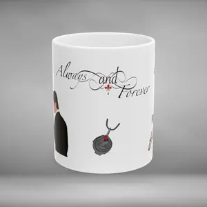 Delena Ceramic Mug, (11oz, 15oz) Damon and Elena, The Vampire Diaries