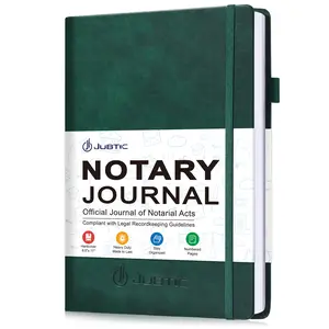 JUBTIC Notary Journal Log Book - A4 Hardcover Notary Public Journal of Notarial Acts - Big Notary Supplies with Privacy Guard - 474 Record Entries, 160 Numbered Pages, 8.5"x11" (Dark Green)