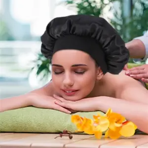 Waterproof Shower Cap for Women, Thickened Bath Hat, Satin Sleeping Cap, Spa & Salon Supplies, Bathroom Accessories, Home Use
