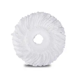 3-Pack Microfiber Spin Mop Refills, Mop Replacement Heads for Hard Floors, White
