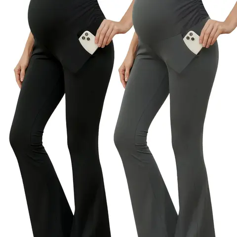 Women's High Waist Fitted Maternity Pants, Stretchy Comfortable Pregnancy Wear, Pregnancy Clothes, Casual Daily & Special Occasion Maternity Clothing, Maternity Outfits, Prenatal Maternity Clothing