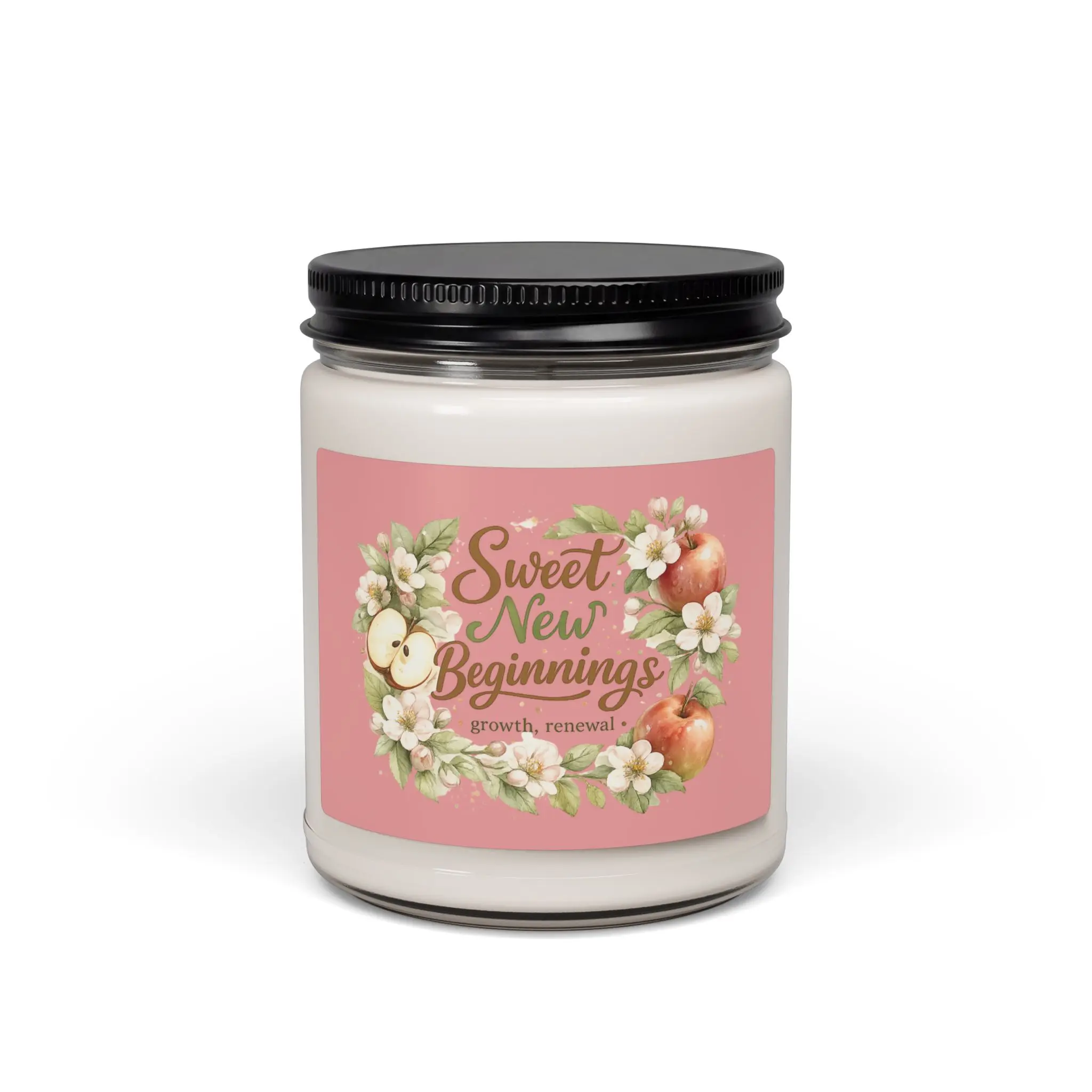 Sweet New Beginnings Floral Wreath Candle | Scented Soy 9oz