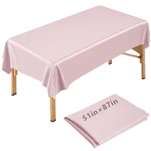 87 x 51 Inch Reusable Wax Mat for Esthetician Bed Waterproof PVC Massage Bed Cover Oilproof Waxing Massage Table Sheet for Spa Tattoo Beauty Grafting (Pink)